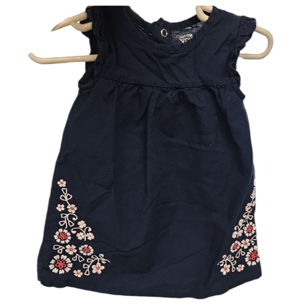 6-9 Mo. Carter's Blue Pleated Sundress with Cap Sleeves #404